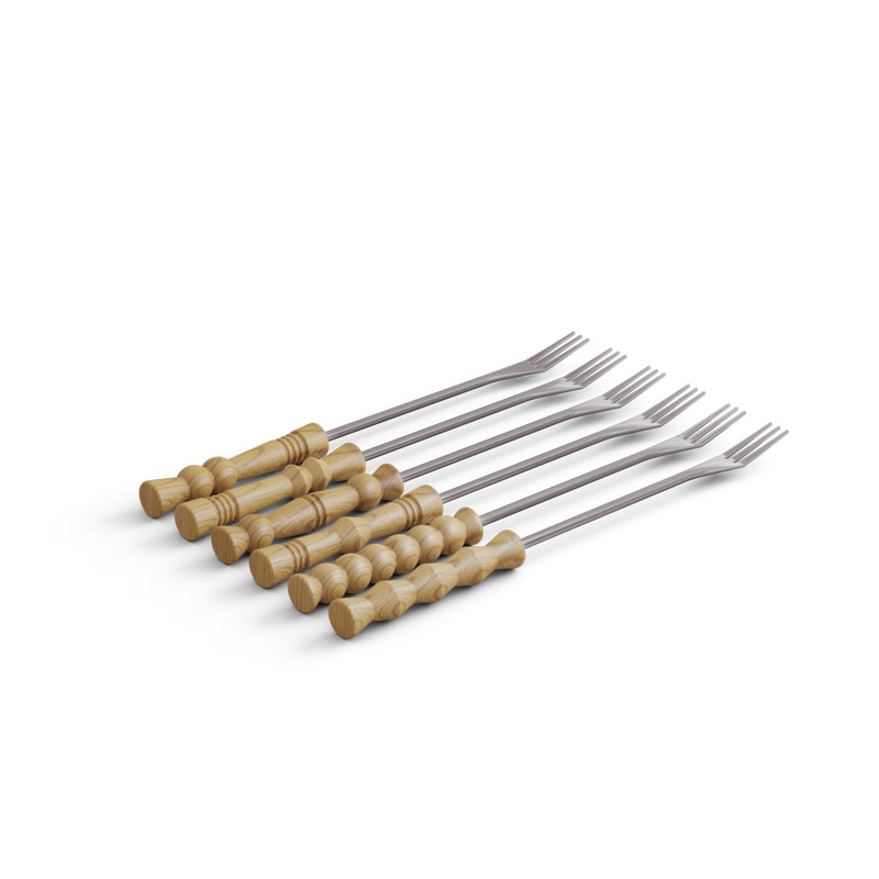 [01261] CIRCLE Fourchettes à fondue au fromage (6 pièces)