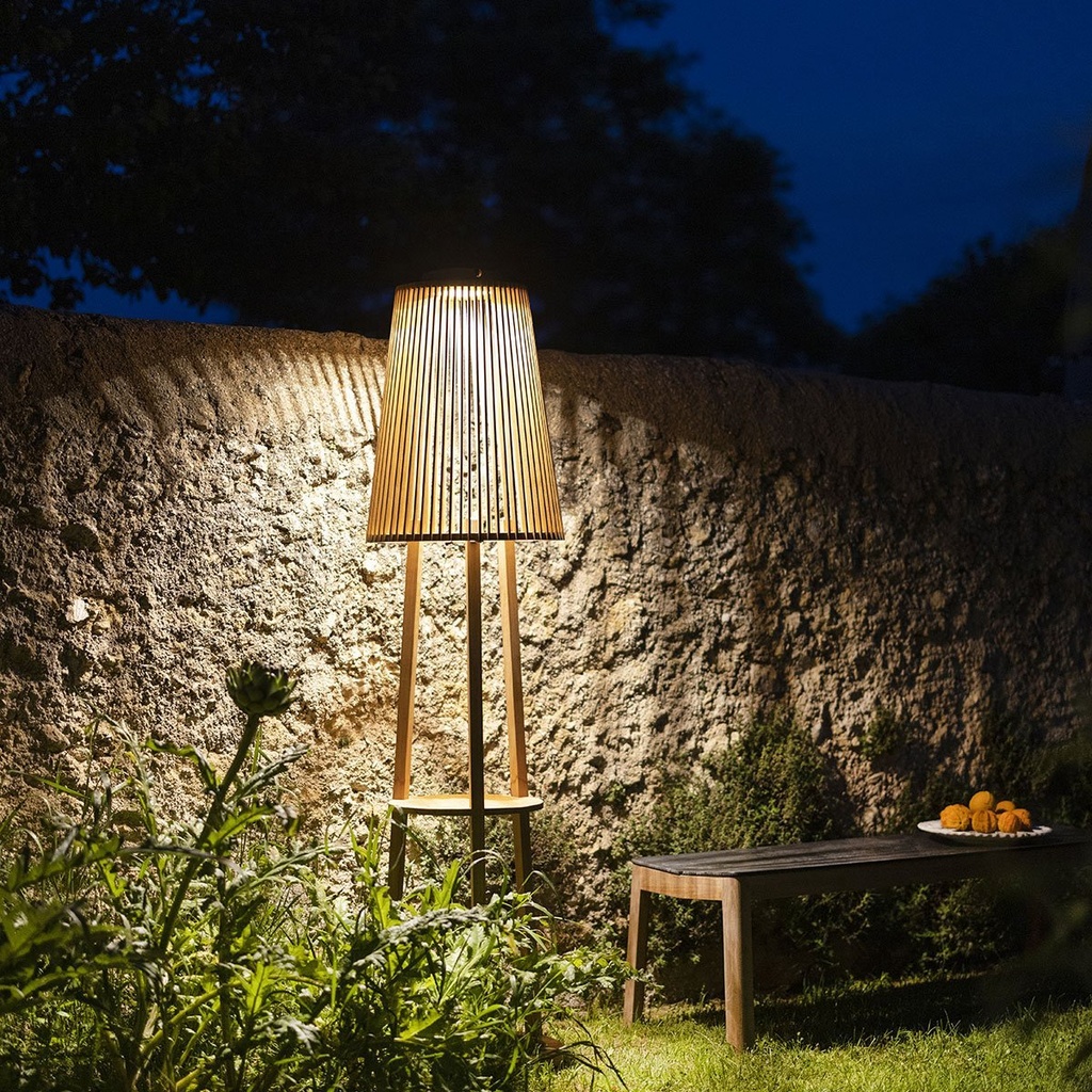 Lampadaire Solaire Teck Les Jardins TECKA – Éclairage Puissant 500 Lumens Garanti