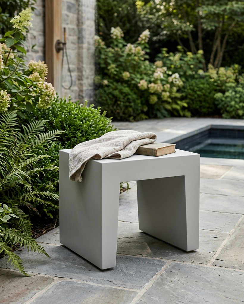 Tabouret Extérieur Polyvalent Concrete Seat 43cm – Design Malin