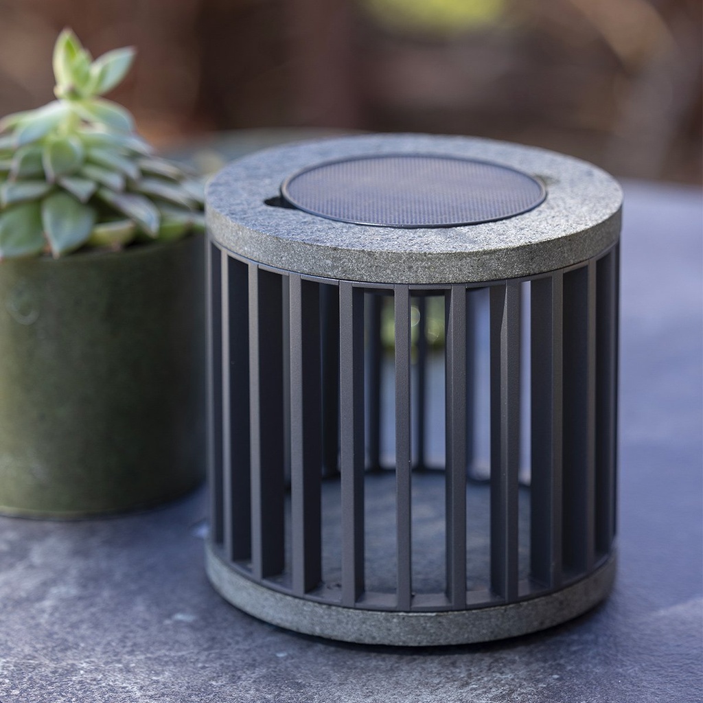 Élégante Lampe de Table Solaire HALO – 200 Lumens Granit