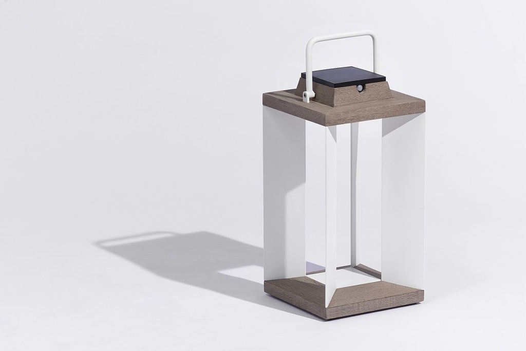 Magnifique Lanterne Solaire TECKALU 45,5 cm – 500 Lumens Teck