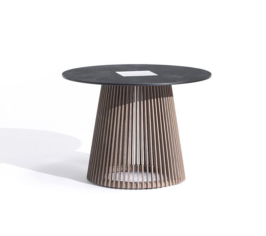Superbe Table Basse Lumineuse Solaire TECKA – Ø 70 cm